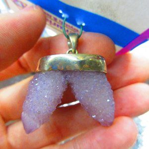 Amethyst Spirit Quartz Sterling Silver .925 Gemstone Pendant